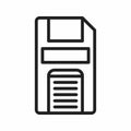 Diskette icon vector image. Royalty Free Stock Photo