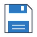 Diskette reception vector glyph color icon Royalty Free Stock Photo
