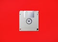 Diskette on red Royalty Free Stock Photo