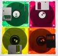 Diskettes 3/2. Icon of 90s and vintege technology 2 Royalty Free Stock Photo