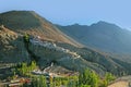 Diskit Buddhist Monastery in Nubra Valley in Kashmir, India Royalty Free Stock Photo