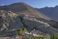 Diskit Buddhist Monastery in Nubra Valley in Kashmir, India Royalty Free Stock Photo