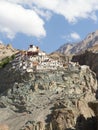 Diskit monastery panorama at sunny day in Nubra valley