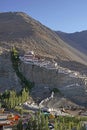 Diskit Buddhist Monastery in Nubra Valley in Kashmir, India Royalty Free Stock Photo
