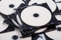 Disks cd in boxes Royalty Free Stock Photo