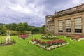 Formal gardens surrounding historic Lyme Hall mansion house in Cheshire, UK. Royalty Free Stock Photo