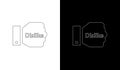 Dislike button icon in flat design with hand cursor for negative feedback and user interaction Royalty Free Stock Photo