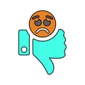 Dislike, fail, failure icon