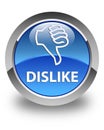Dislike glossy blue round button Royalty Free Stock Photo