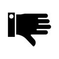 Dislike glyph flat vector icon