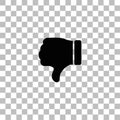 Dislike, Hand Thumb Down icon flat Royalty Free Stock Photo