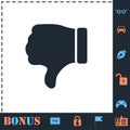 Dislike, Hand Thumb Down icon flat Royalty Free Stock Photo