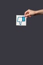 Dislike icon social media hand thumb down sign