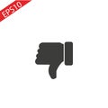 Dislike icon - thumb down button, bad symbol - negative illustration