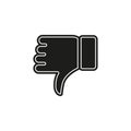 Dislike icon - thumb down button, bad symbol - negative illustration