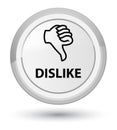 Dislike prime white round button