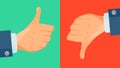Dislike And Like Icon Vector. Thumbs Up, Thumbs Down Business Hands. Social Media Network Web Symbol. Choice Concept Royalty Free Stock Photo
