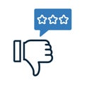 Dislike, negative review icon design