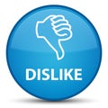 Dislike special cyan blue round button Royalty Free Stock Photo