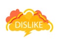 Dislike speech bubble with expression text
