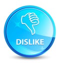 Dislike splash natural blue round button Royalty Free Stock Photo