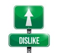 Dislike street road sign illustration design