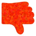 Dislike Thumb Lowpoly Icon Royalty Free Stock Photo