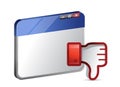 Dislike web site Icon. Thumb down Sign Royalty Free Stock Photo