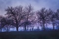 Dismal landscape with old cemetery Royalty Free Stock Photo