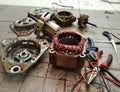 Dismantle the washing machine motor Royalty Free Stock Photo