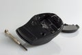 Dismantled the computer mouse Royalty Free Stock Photo