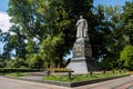 Dismantled monument to the Soviet commander Nikolai Vatutin in Kyiv