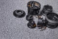 Dismantled for repair parts camera lens