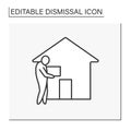 Dismiss line icon