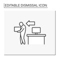 Dismiss line icon