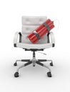 Dismissal of manager. Dynamit on office armchair