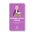 dismissal office woman vector