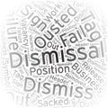 Dismissal ,Word cloud art background