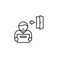 Dismissal worker office icon. Simple line, outline vector of office icons for ui and ux, website or mobile application