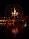 Disney California Adventure Paradise Pier Night Vertical Royalty Free Stock Photo