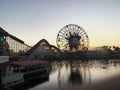 Disney California Adventure Park, USA, December 13, 2022: Ferris Wheel at Pixar Pier