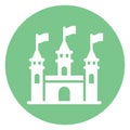 Disney castle, disney park Isolated Vector Icon which can be easily modified or edit Royalty Free Stock Photo