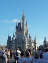 Disney castle magic kingdom day Royalty Free Stock Photo