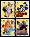 Disney Character Postage Stamps Royalty Free Stock Photo