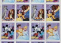 Disney Couples United States Postage Stamps Royalty Free Stock Photo