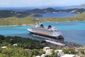 Disney Cruise Ship Fantasy Docks in St. Thomas Virgin Islands Royalty Free Stock Photo