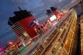 Disney cruise ship at night Royalty Free Stock Photo