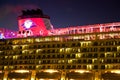 Disney Cruise ship at night Royalty Free Stock Photo