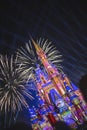 Disney Enchantment fireworks at Magic Kingdom Park Royalty Free Stock Photo