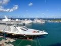 The Disney Fasntasy, Carnival Elation, and Carnival Paradise at Port Canaveral in Florida